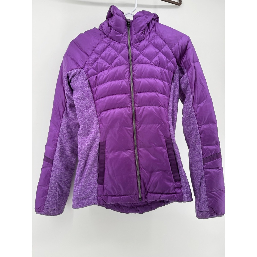 Lululemon Purple Hooded Down for a Run‎ Puffer Jacket Full Zip Women's Size 4